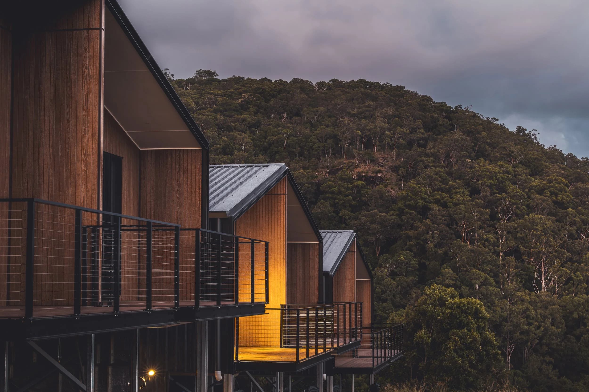 EcoView Retreat at night